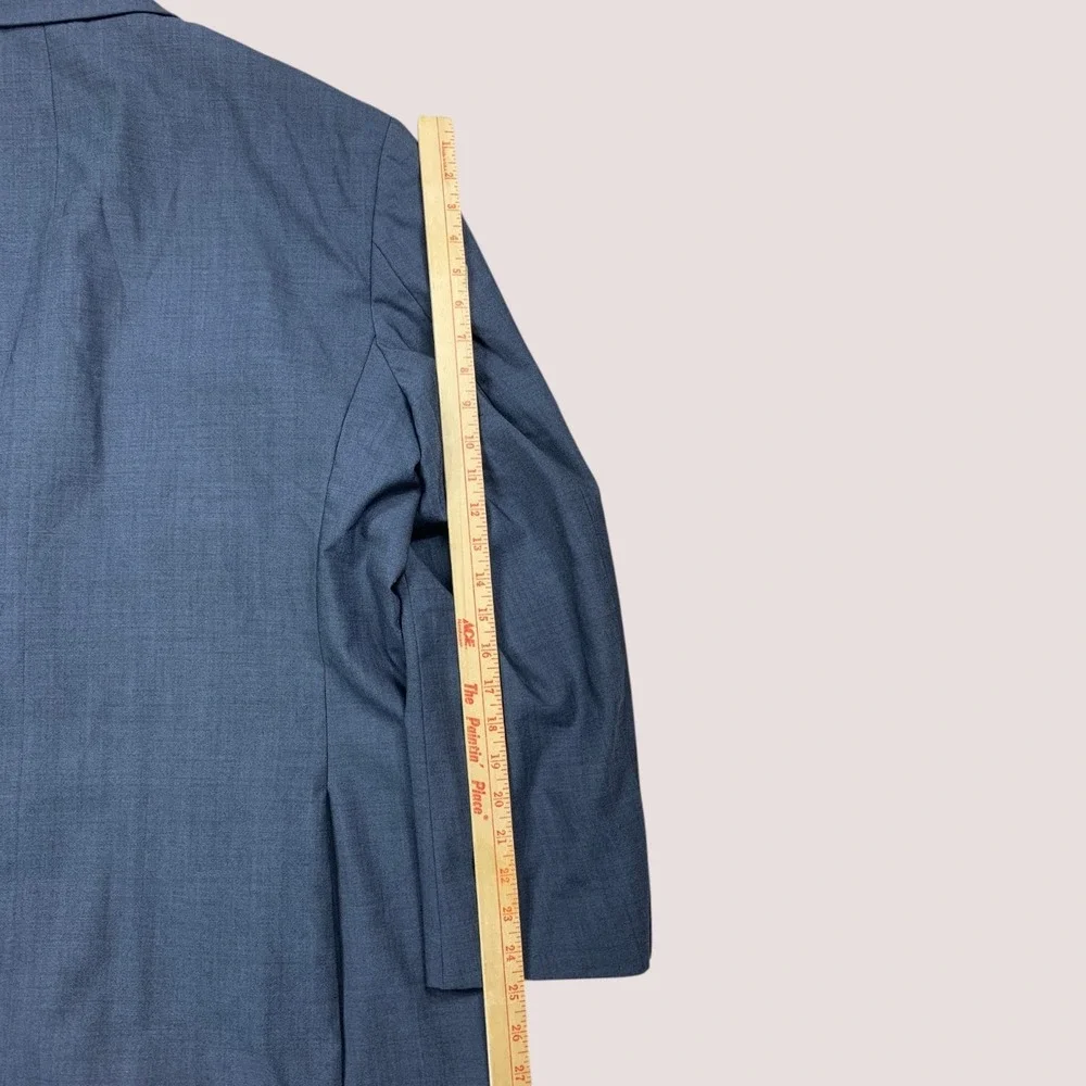 Joseph Abboud JOE Sport Coat Blazer 50L Blue Super 120s Wool Slim Fit 2 Button